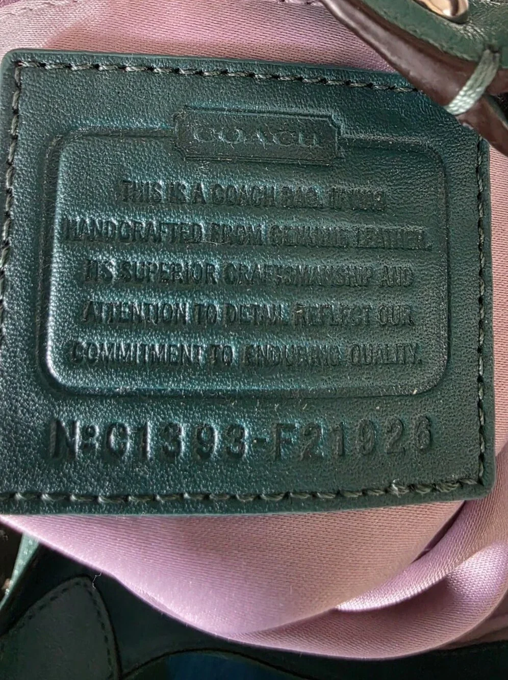 Coach Ashley Teal Green Leather Hobo Slouchy Shoulder Bag F21926 12x9x3